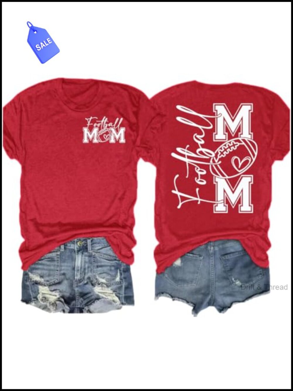 Football Mom Shirt Women Game Day Tee Crew Neck Short Sleeve Letter Print